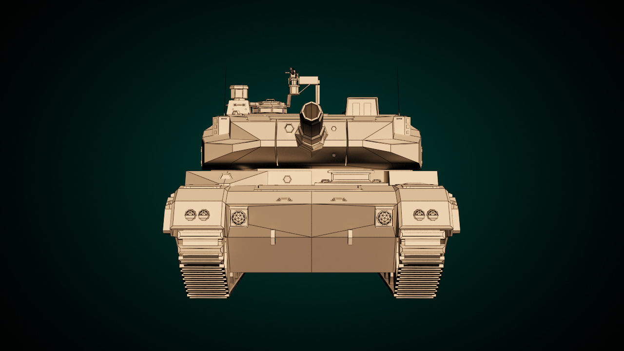 Low Poly Tank 03 Low-poly 3D model_10