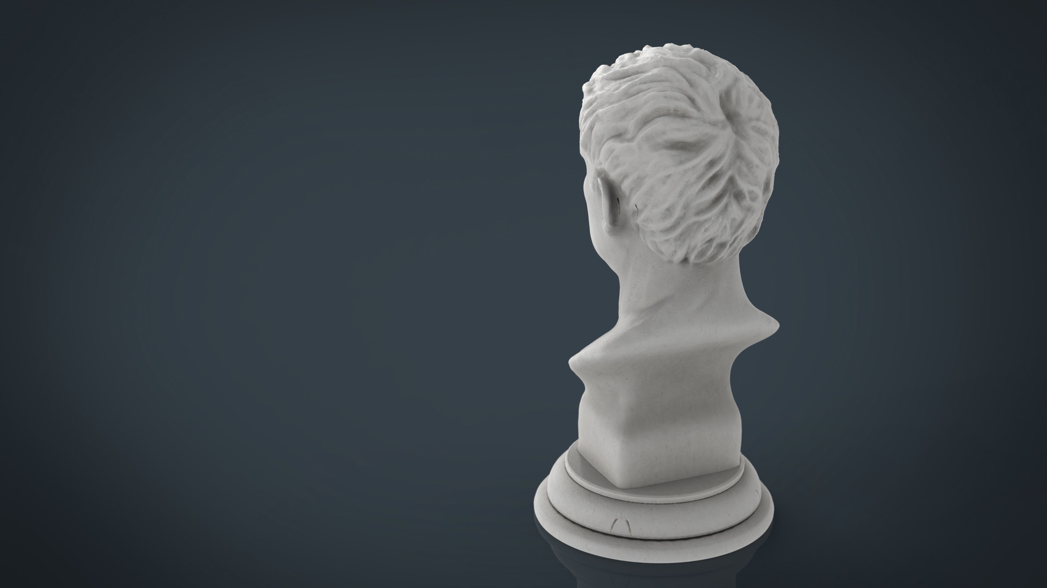 Agrippa Bust Low-poly 3D model_5