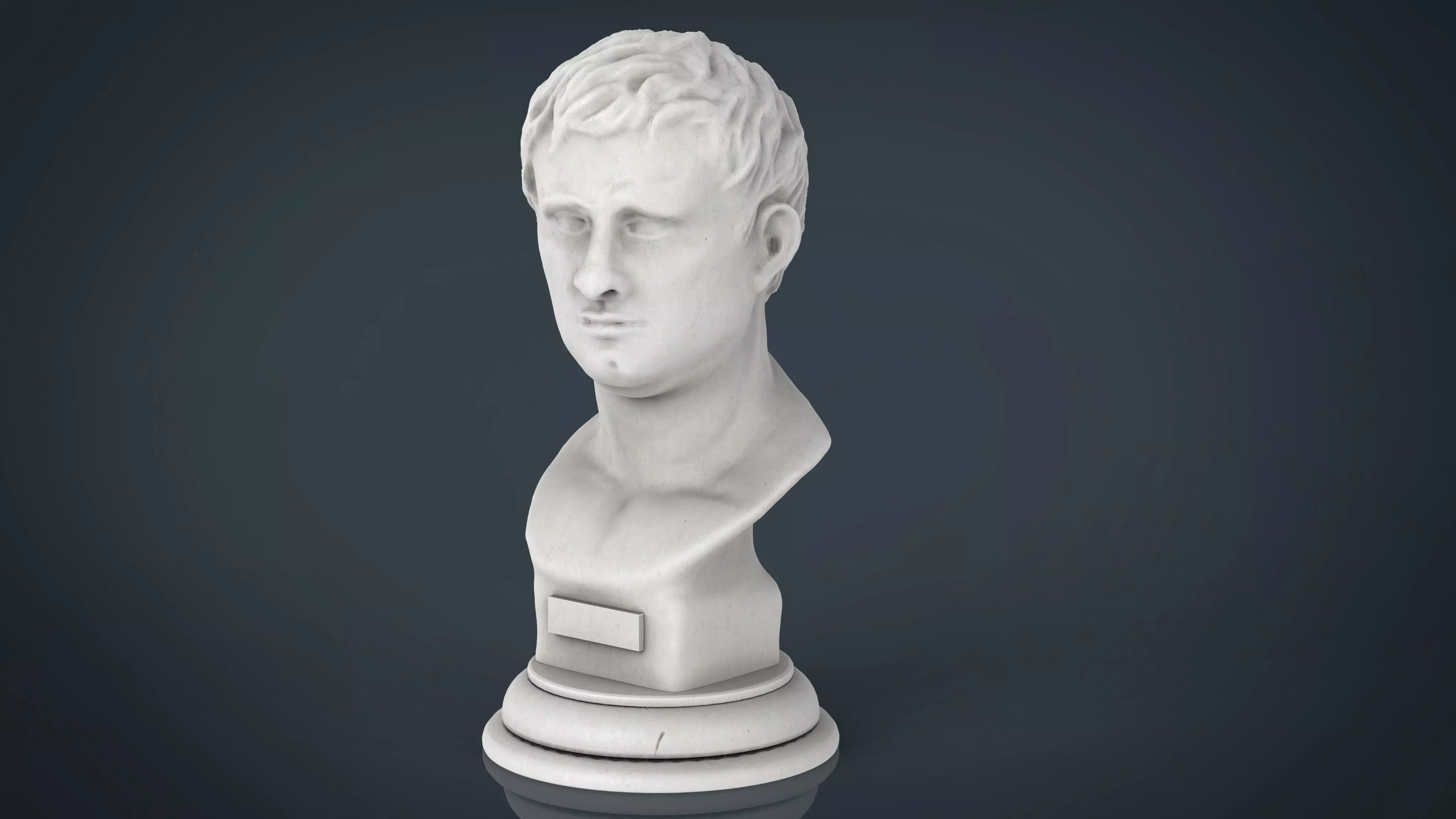Agrippa Bust Low-poly 3D model_0