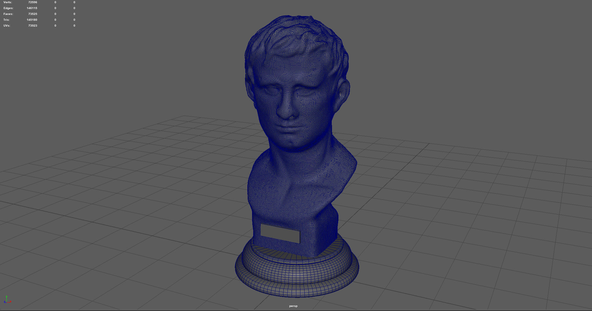 Agrippa Bust Low-poly 3D model_6
