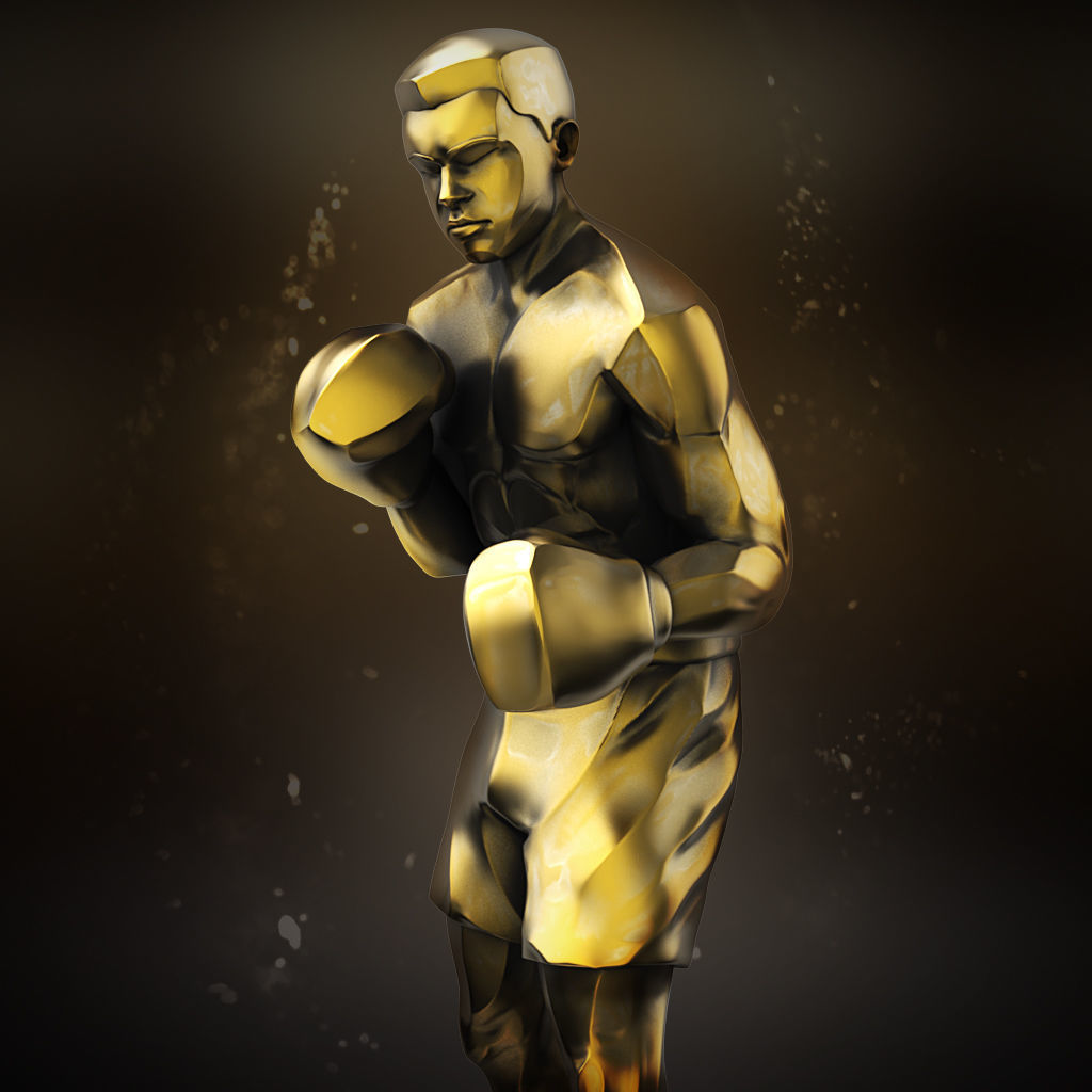 Muhammad Ali Statue 3d print ready 3D print model_3