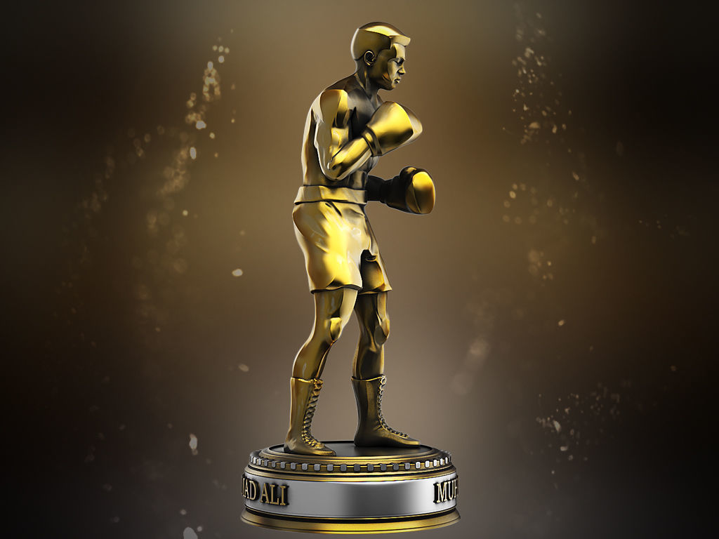 Muhammad Ali Statue 3d print ready 3D print model_5