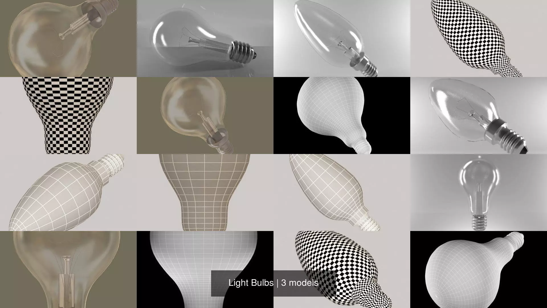Light Bulbs 3D Model Collection_1