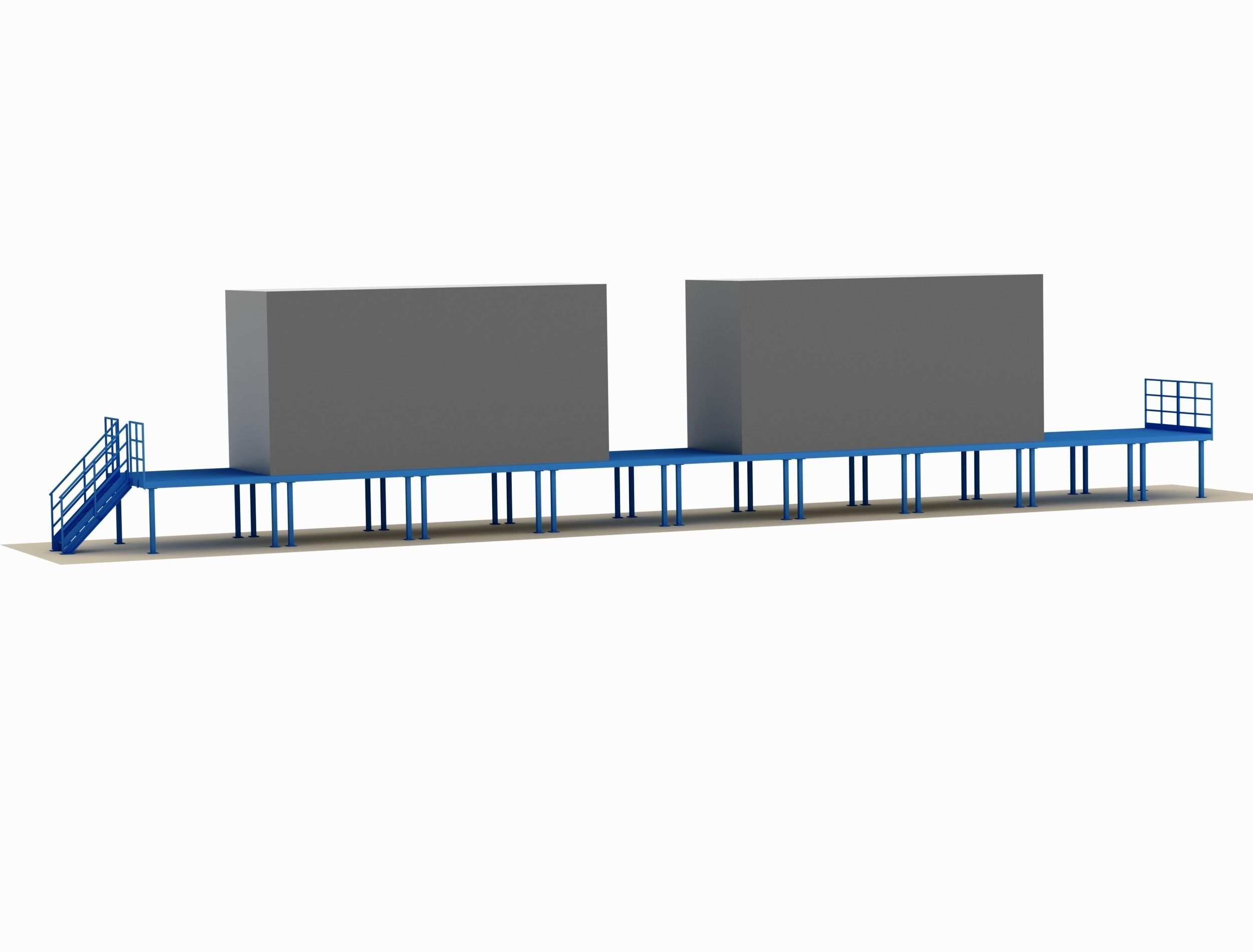 Modular industrial metal platforms 3D model_10