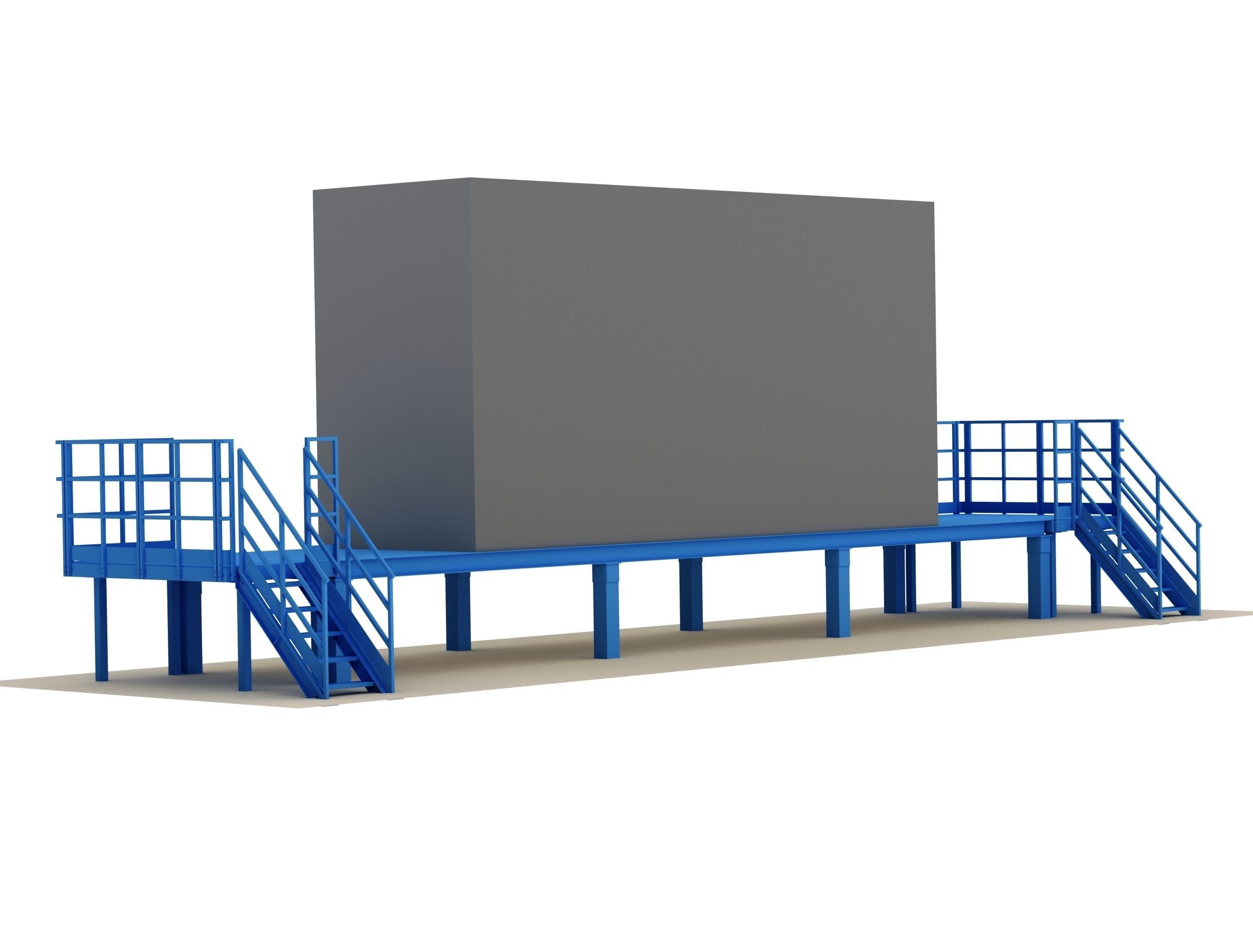 Modular industrial metal platforms 3D model_7