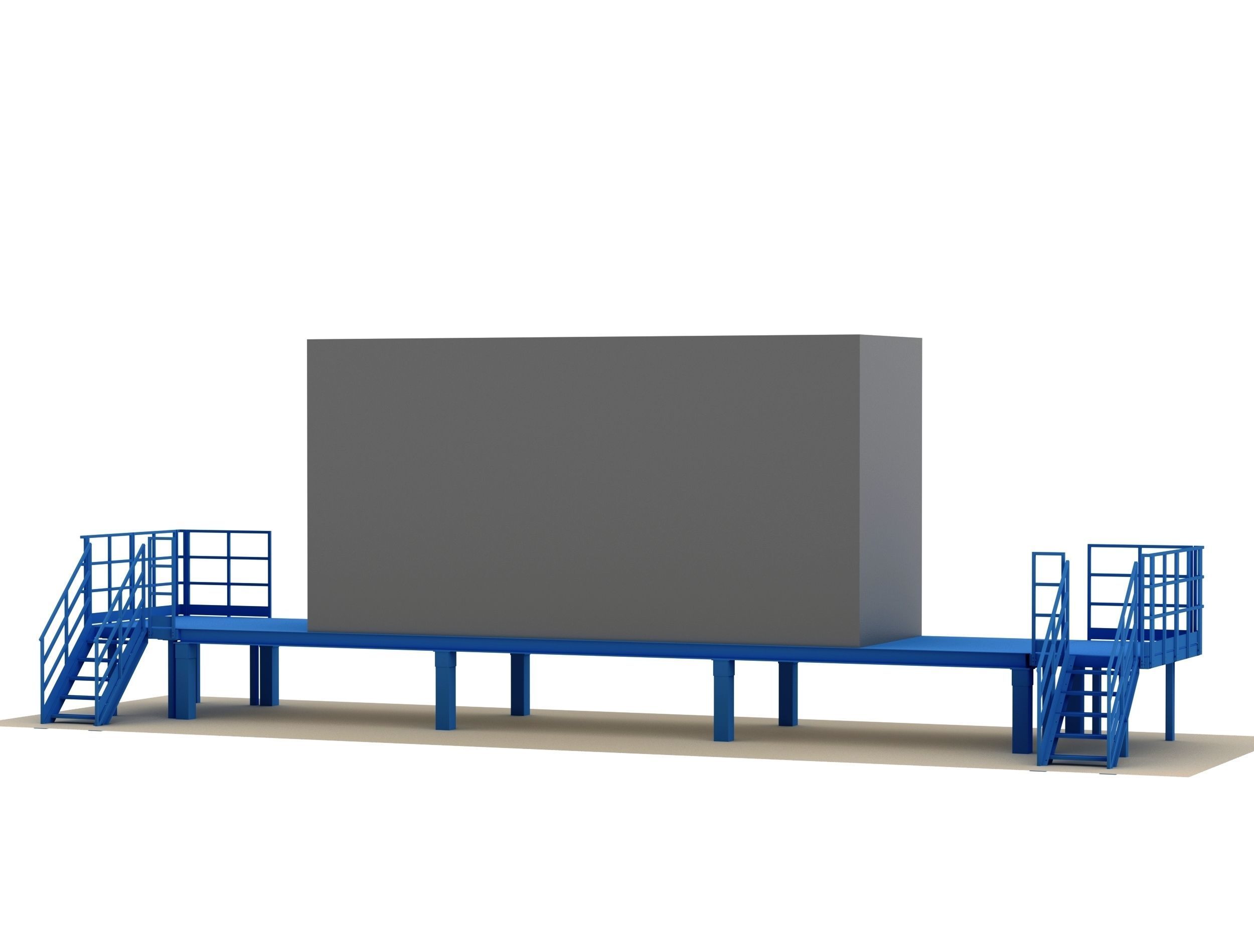 Modular industrial metal platforms 3D model_9