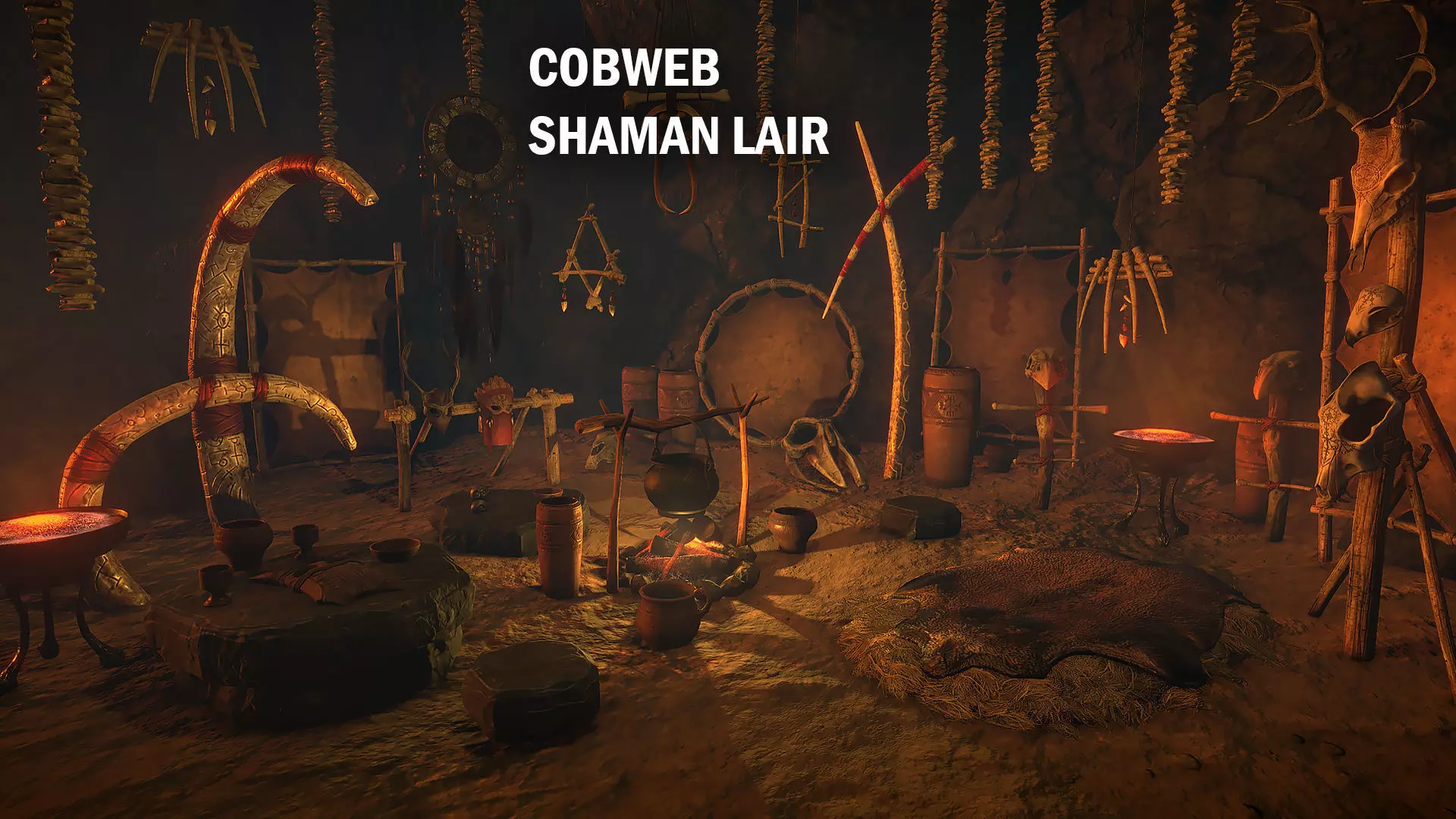 Shaman lair Low-poly 3D model_0