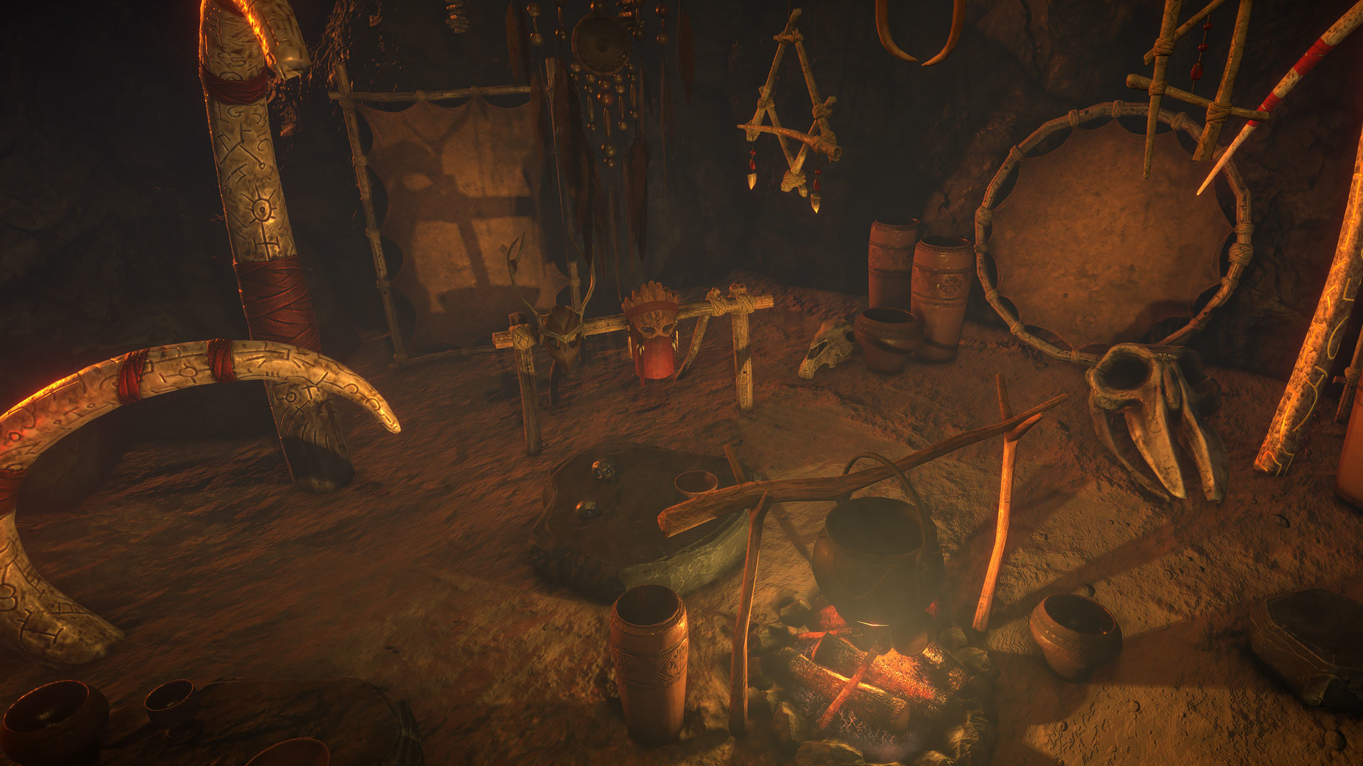 Shaman lair Low-poly 3D model_1