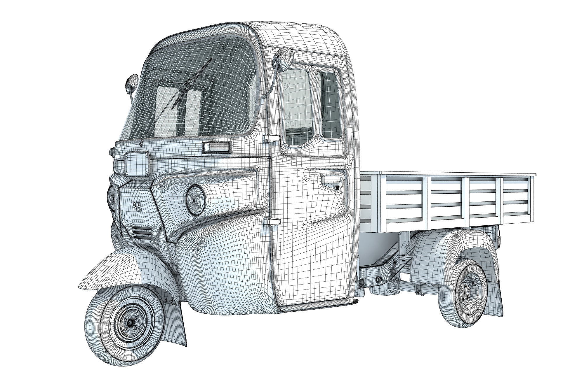 Mini Cargo Pick Up Rickshaw Maxima 3D model_15