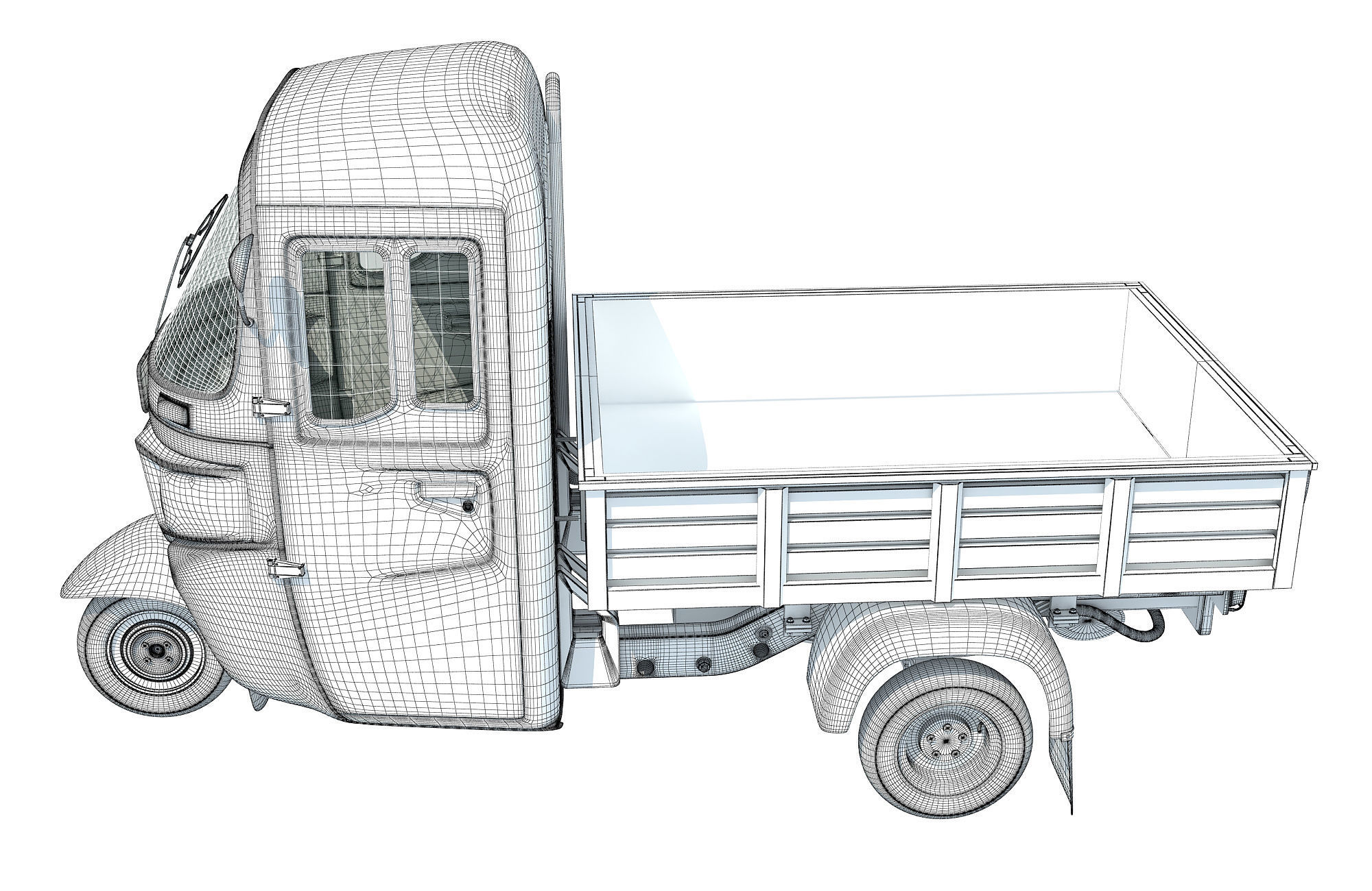 Mini Cargo Pick Up Rickshaw Maxima 3D model_16