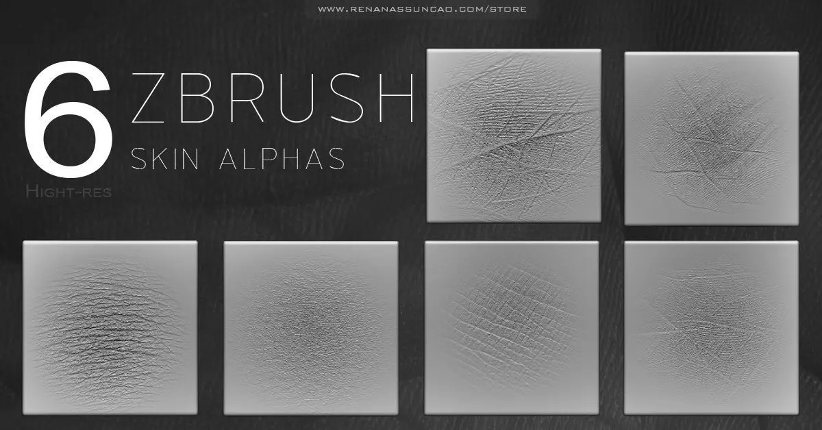 FREE ZBRUSH - HAND SKIN ALPHA PACK Free low-poly 3D model_0
