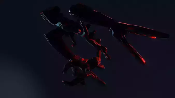 Robot1 robot with lights in sky