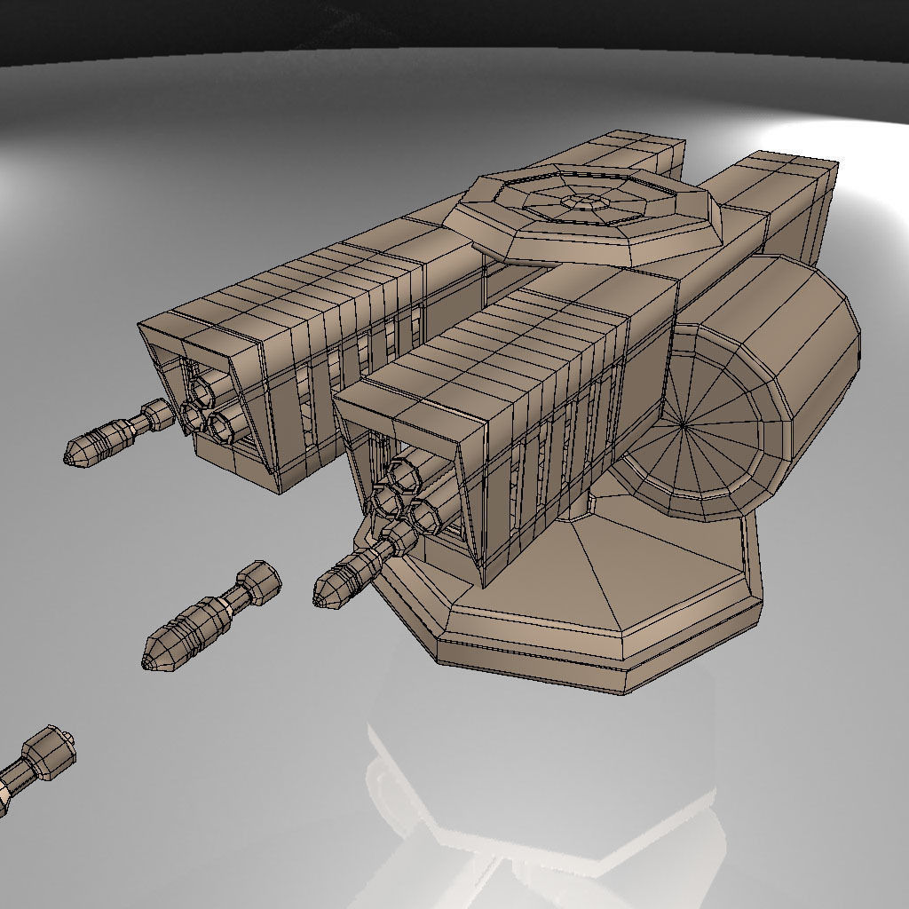 Sci Fi Missile launcher 3D model_1