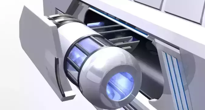 DBP Gun animated 3D model