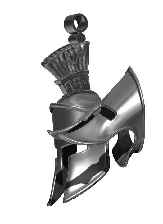 Lot of two models SPARTA Helmet Pendant and Ring  3D print model_3