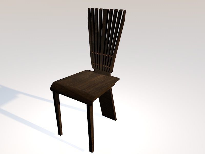 Sudy table and chair 3D model_1