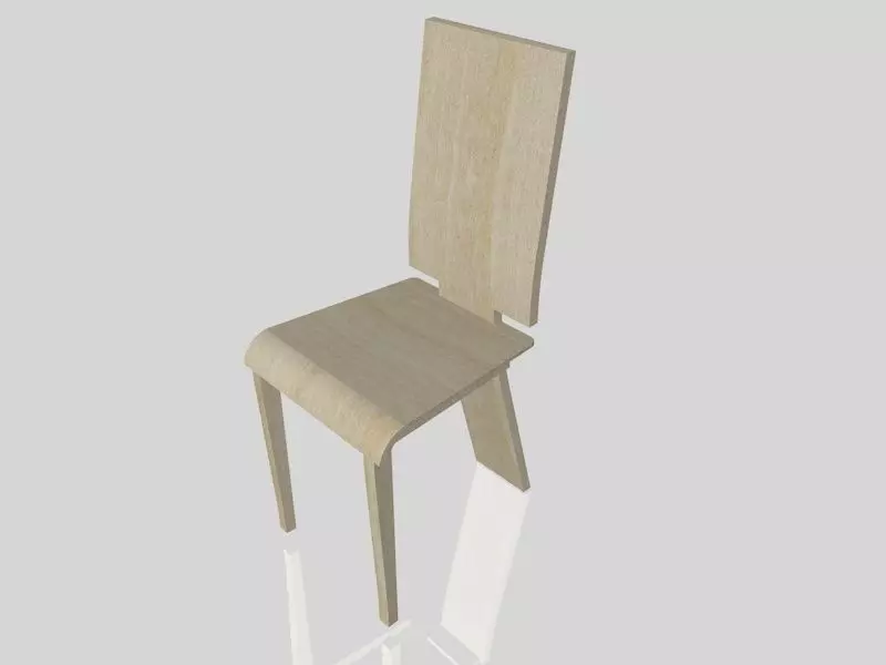 Sudy table and chair 3D model_0