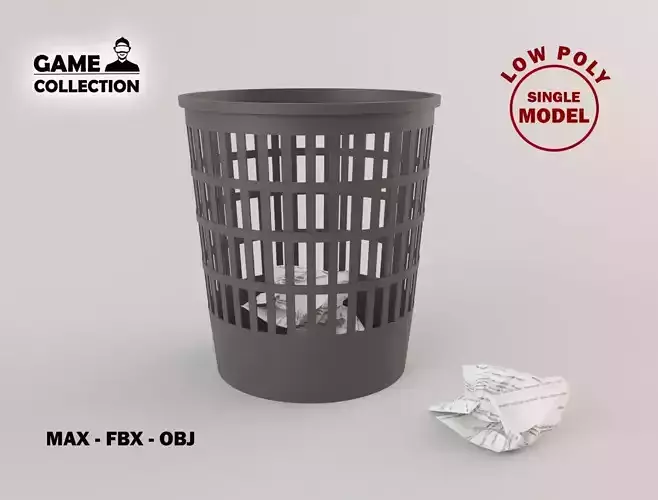 Paper bin 1 Lowpoly