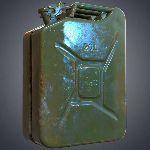 Fuel canister Low-poly 3D model