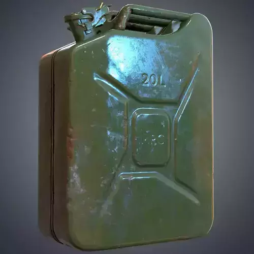 Fuel canister Low-poly 3D model