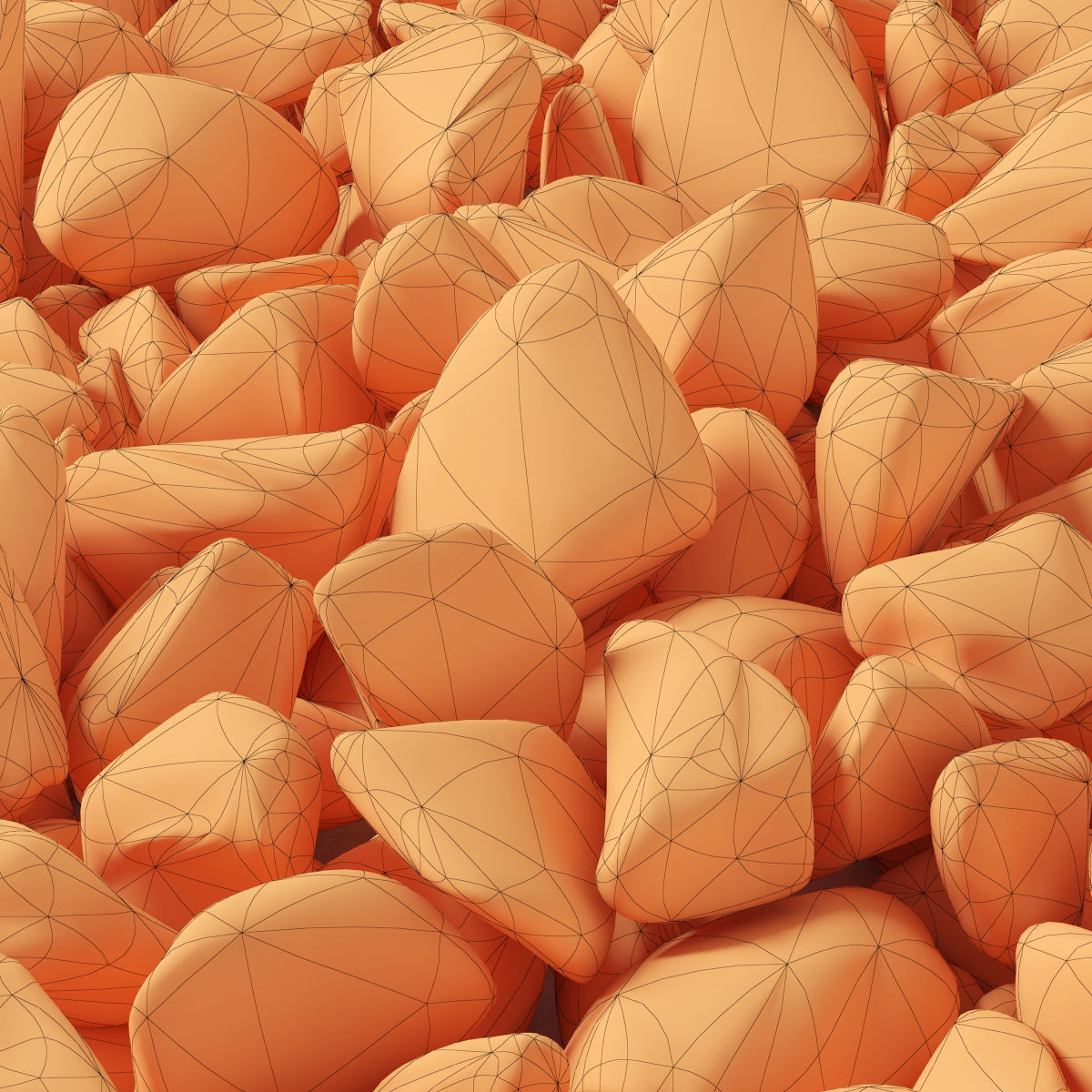 Rock stone glether two 3D model_5