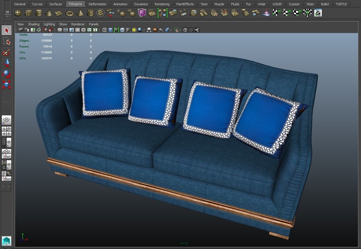 Modular Sofa 3D model_3