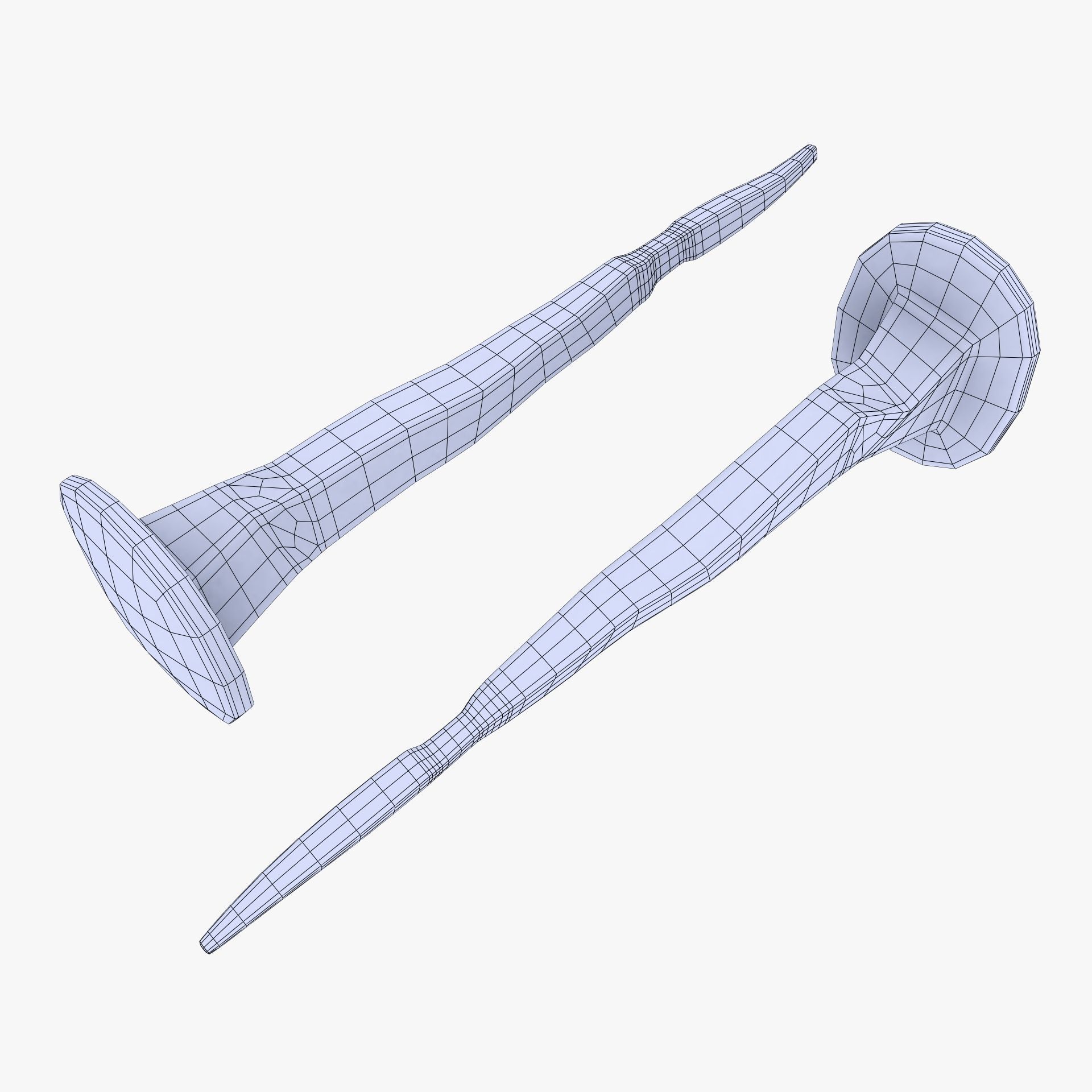 Old Nail Low-poly 3D model_4