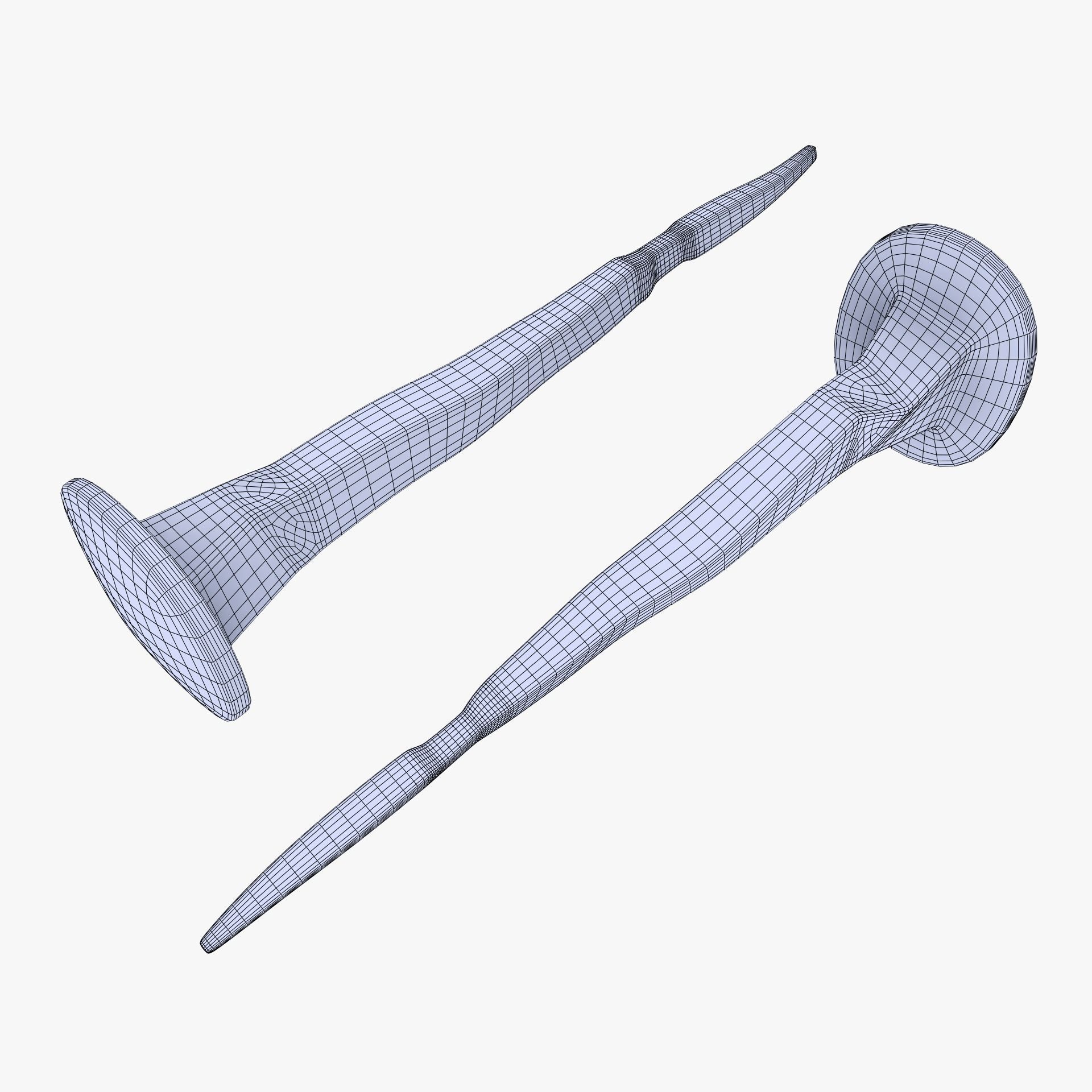 Old Nail Low-poly 3D model_5