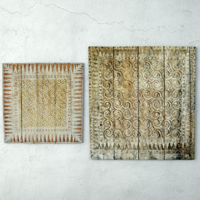 Toraja Carved Wood Panels 3D model_2