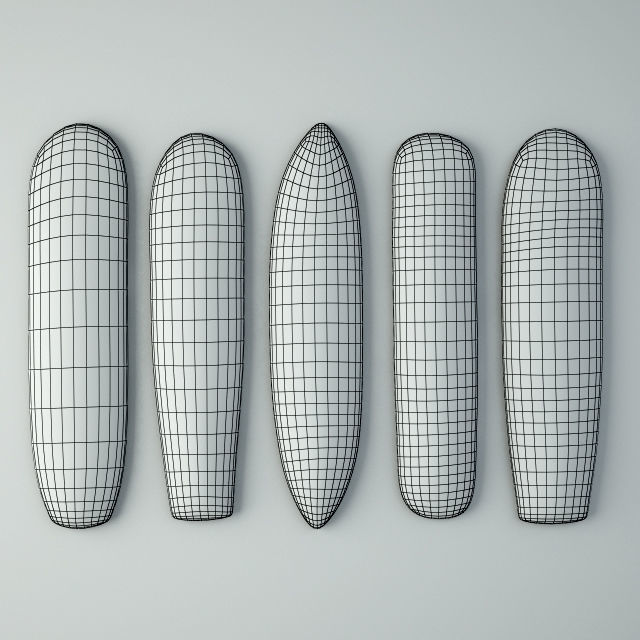 Zulu Elongated Shields 1 3D model_2