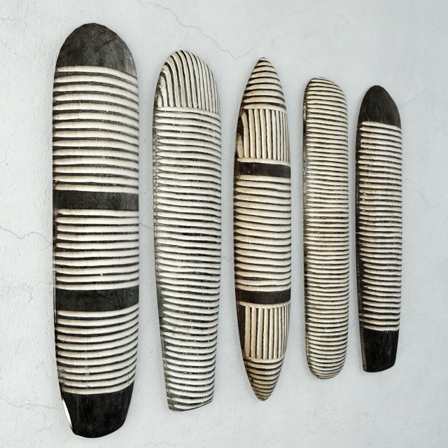 Zulu Elongated Shields 1 3D model_3