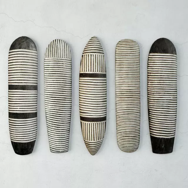 Zulu Elongated Shields 1 3D model_0