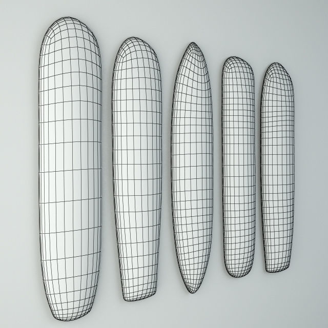 Zulu Elongated Shields 1 3D model_4