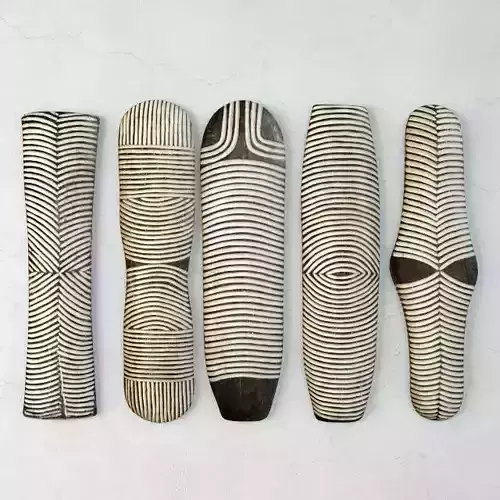 Zulu Elongated Shields 2 3D model