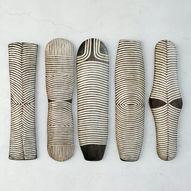 Zulu Elongated Shields 2 3D model_0