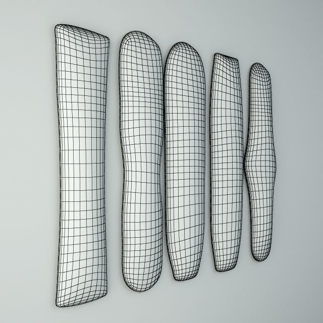 Zulu Elongated Shields 2 3D model_4