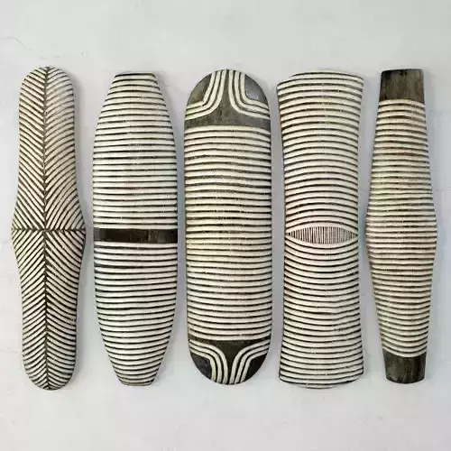 Zulu Elongated Shields 3 3D model