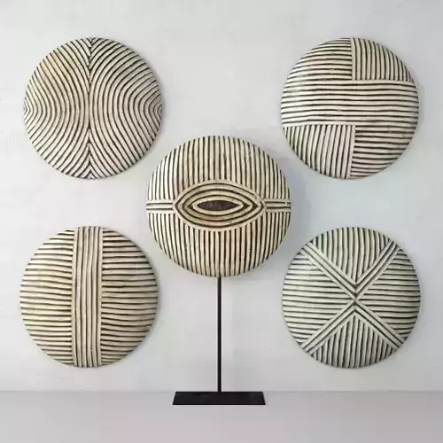 Zulu Round Shields 1 3D model