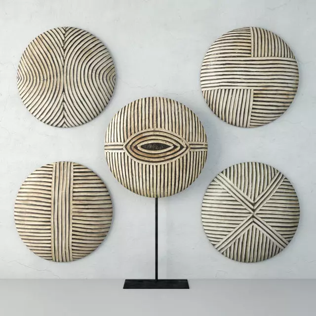 Zulu Round Shields 1 3D model