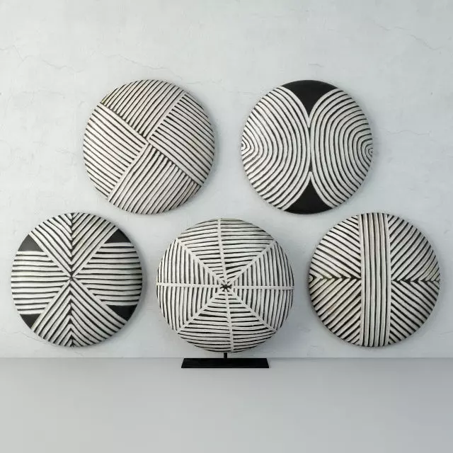 Zulu Round Shields 2 3D model