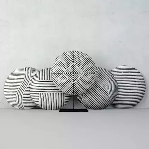 Zulu Round Shields 3 3D model