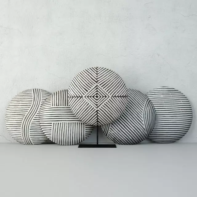 Zulu Round Shields 3 3D model
