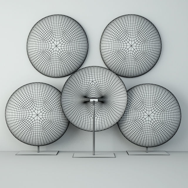 Zulu Round Shields 4 3D model_4