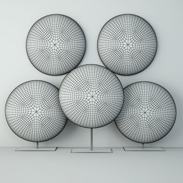Zulu Round Shields 4 3D model_2