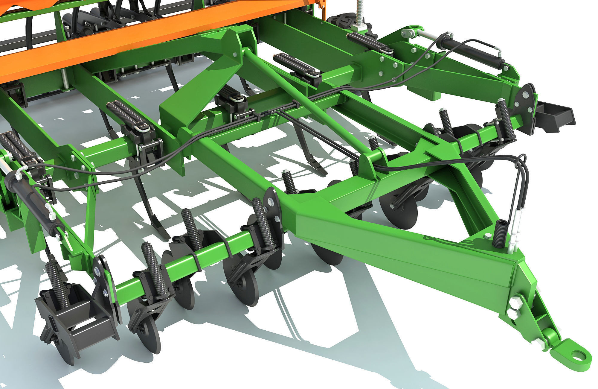 Seed Drill Disc Harrow 3D model_13
