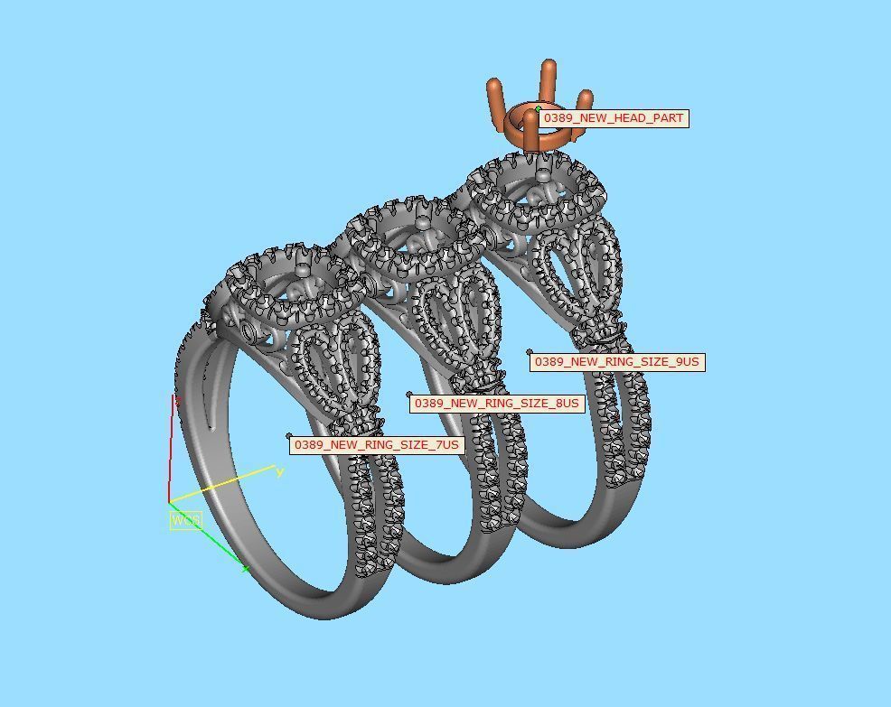 Petite  Cushion Halo ring 3dmodel with 5mm round stone 3D print model_8