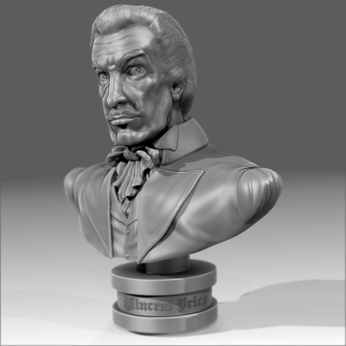 Bust Vincent Price 3D print model_5