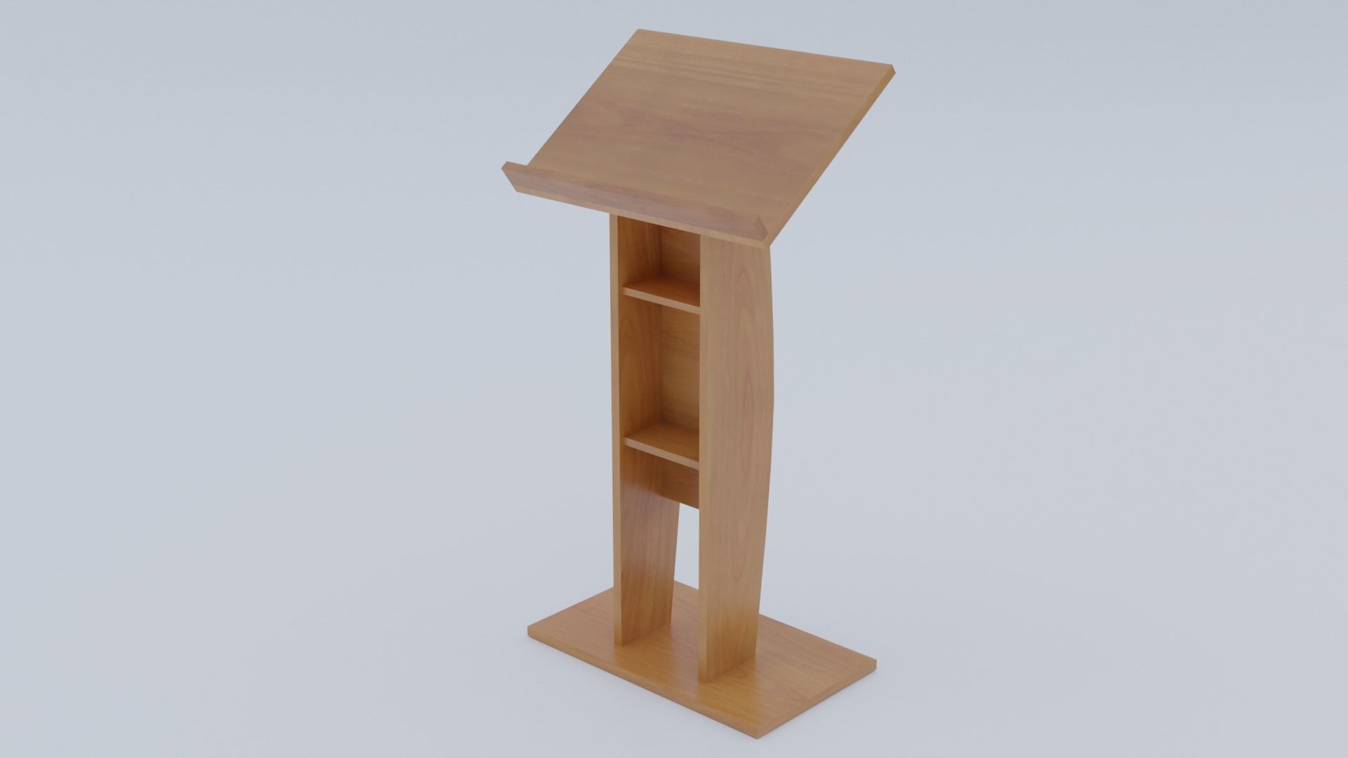 Lectern - Pulpit Low-poly 3D model_4