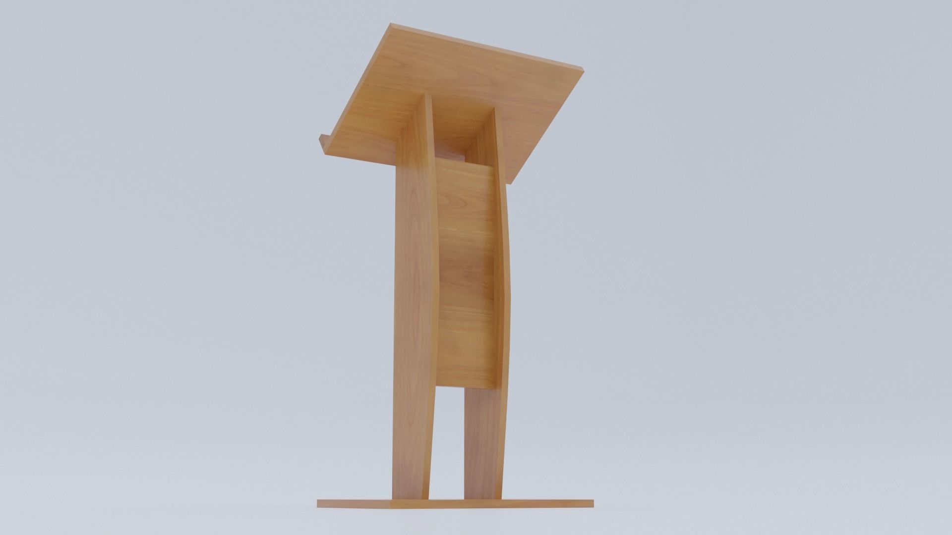 Lectern - Pulpit Low-poly 3D model_11