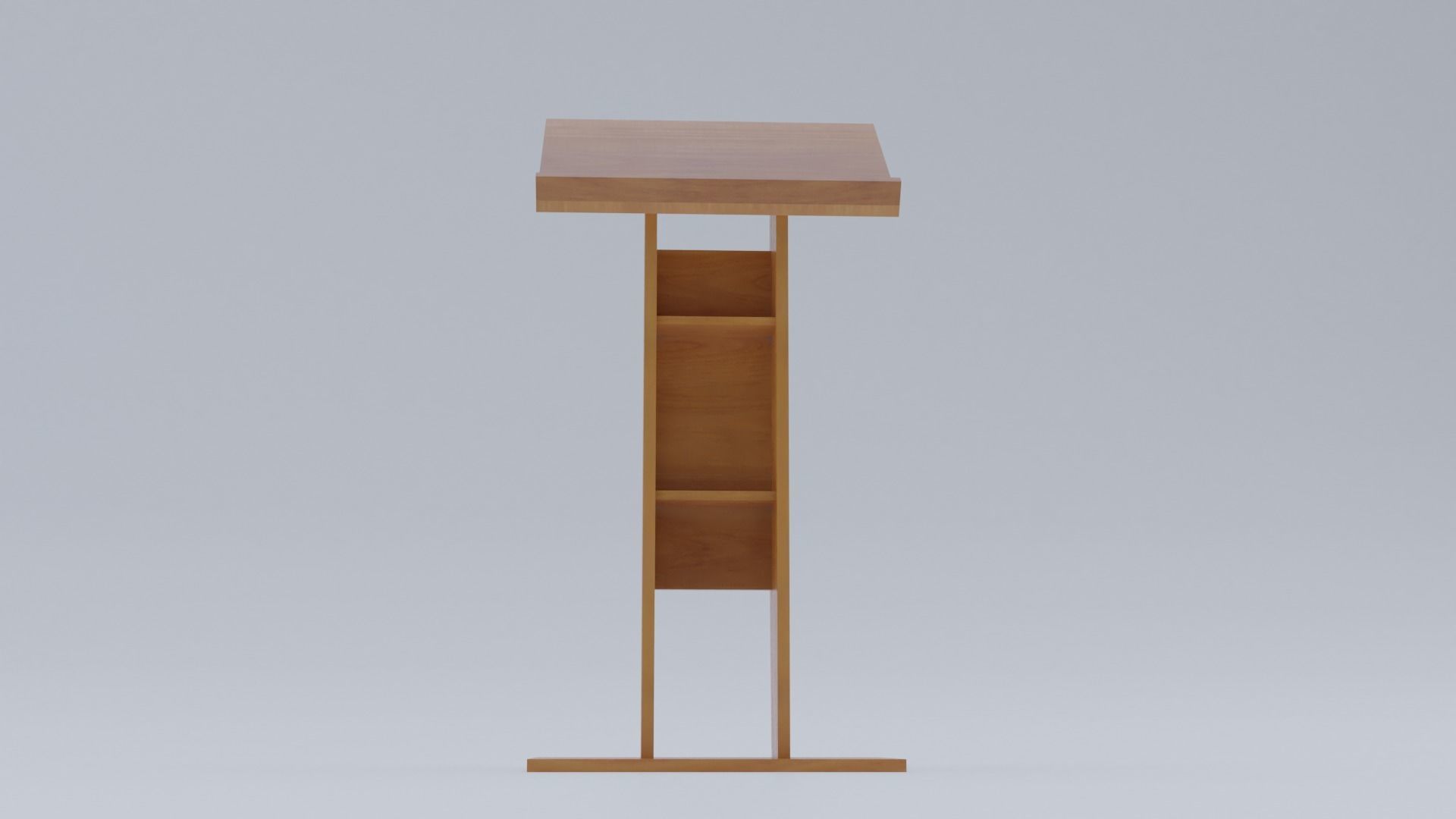 Lectern - Pulpit Low-poly 3D model_24